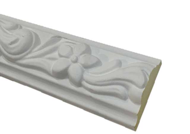 Pu Strip Bar White Flower Design  